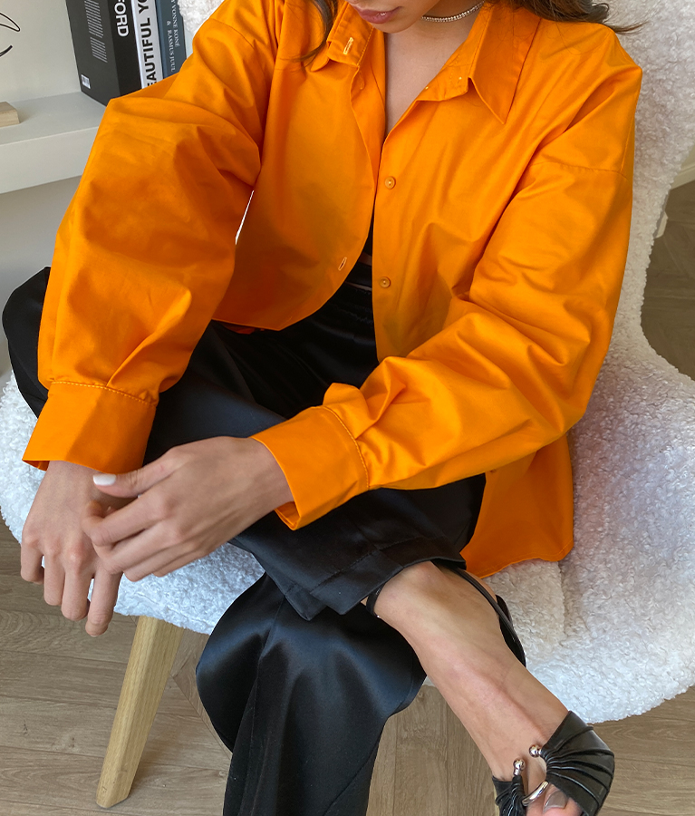 Рубашка оранжевая с планкой